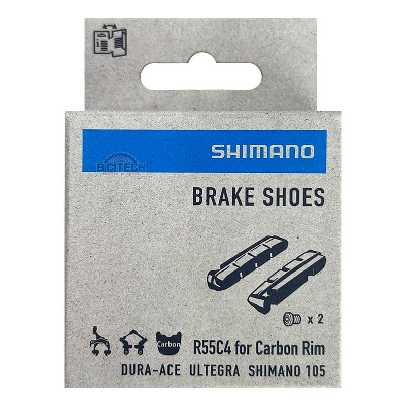 Taco Borrador Shimano R55c4 Ultegra Zapata Rin Carbono Ruta Negro