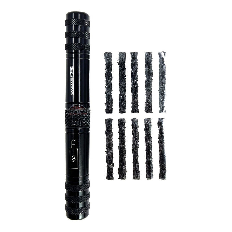 Kit De Reparación Tubeless Spark + Mechas Y Valvula Para C2o Negro