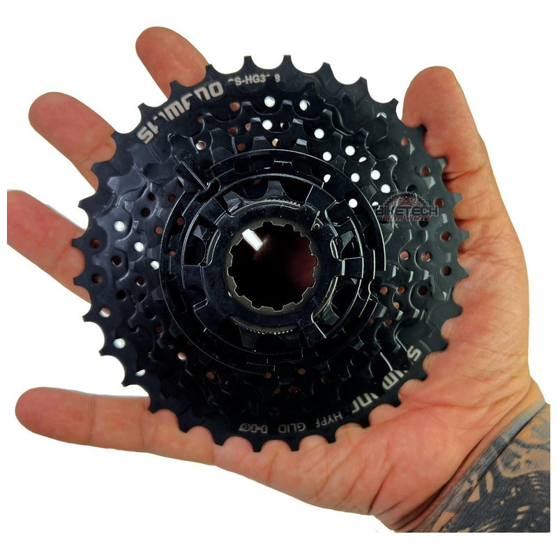 Pacha Cassette 8 Vel Shimano Hg31 11-32  Piñones Claris Ruta 11 32 Negro