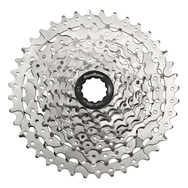 Pacha Cassette 9 Velocidades Sunrace M980 11-40 Plateado Bicicleta Mtb