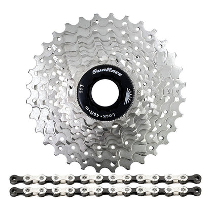 Pacha 10 Vel. Sunrace Ms1 11-34 Ruta + Cadena Kmc X10 Plateado