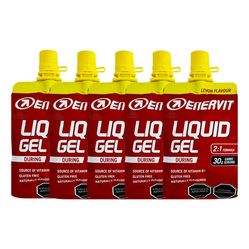 Gel Hidratante Liquid Enervit 60ml X 5 Unidades Limón
