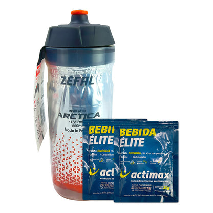 Caramañola Zefal Arctica 550ml + 2 Bebidas Elite Hidratante