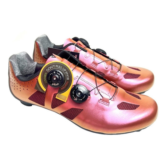 Zapatillas Ciclismo Gw Bicicleta De Ruta Doble Boa Burgundy