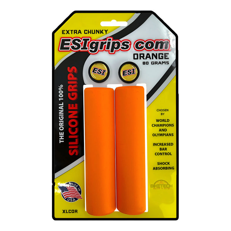 Mangos De Bicicleta Esi Grips Extra Chunky Naranja Mtb