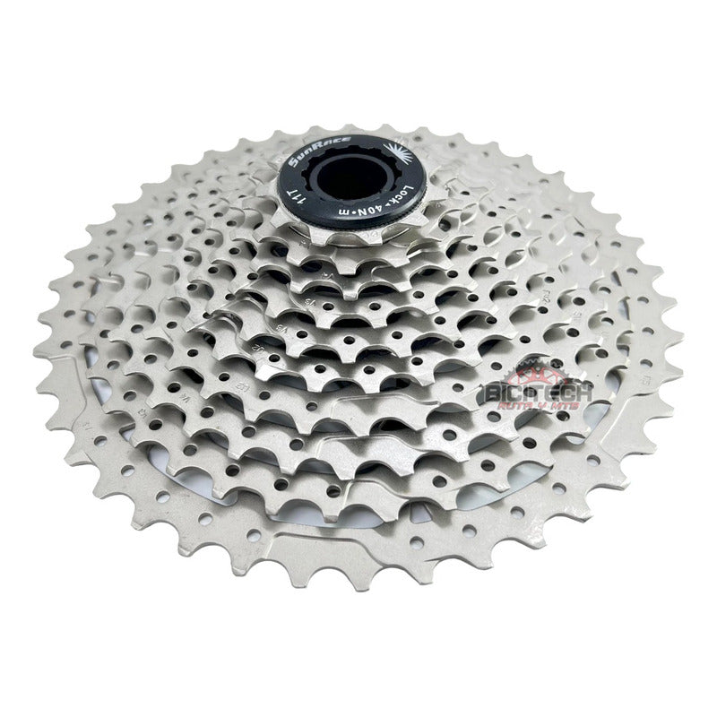 Pacha De 10 Velocidades Sunrace Ms2. 11-42  Cassette Mtb Plateado 11 42