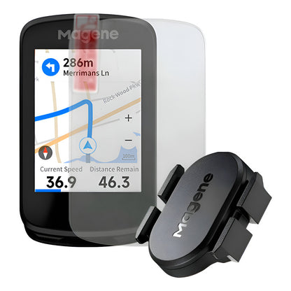 Ciclocomputador Gps Magene C606 + Protector+ Sensor Cadencia Negro