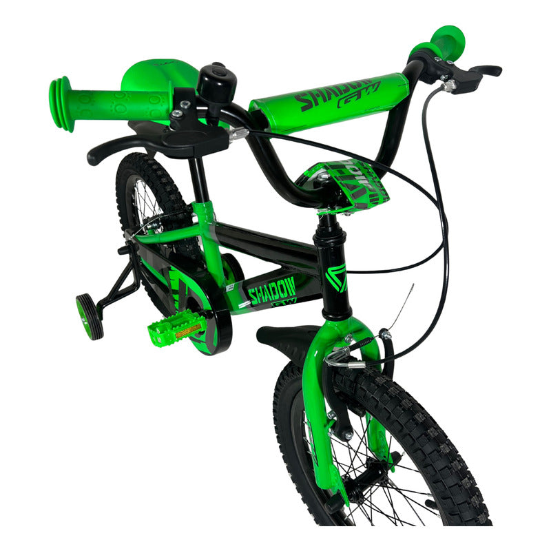 Bicicleta Gw Shadow 16 Niño Niña Ruedas Auxiliares Infantil