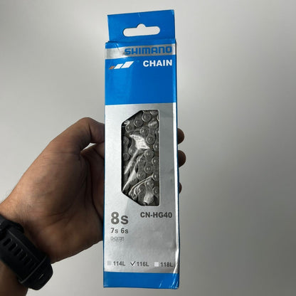 Cadenilla Shimano Hg40 8v Cadena Bicicleta Ruta Y Montaña Metal