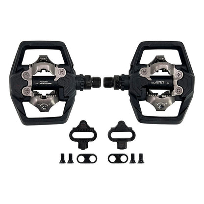 Pedales Bicicleta Mtb Shimano Me 700 Doble Cara Negro