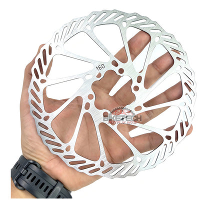 Disco Freno Tektro 160mm Flow 6 Tornillos Compatible Shimano Sram Plateado