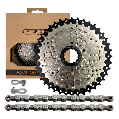 Pacha 8 Velocidades Gw 11-40 Mtb + Cadena Kmc Z8 11 40 Gris