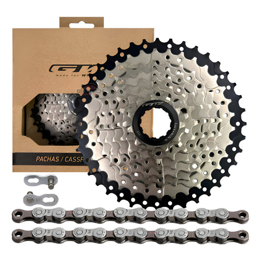 Pacha 8 Velocidades Gw 11-40 Mtb + Cadena Kmc Z8 11 40 Gris