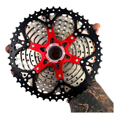 Pacha Cassette Gw 10 Velocidad 11-46 Compatible Con Shimano Cantidad Máxima De Dientes 46 Cantidad Mínima De Dientes 11 Color Cromado/ Negro