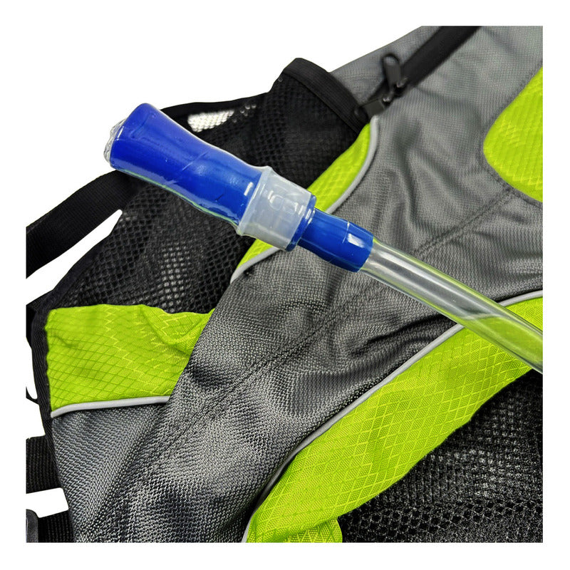 Bolso Morral Ciclismo Gw Hidratación Negro Verde 2 Litros Todoterreno