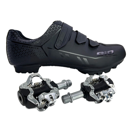 Zapatillas Sio Sm Mtb + Pedales Exustar Pm211-01 Mtb