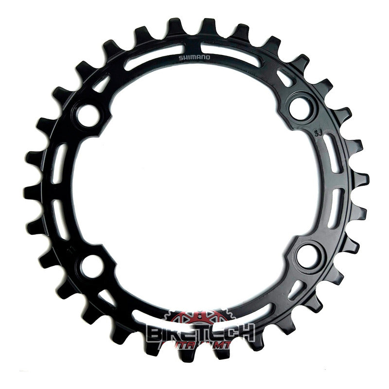 Plato Coronilla Shimano M5100 96bcd Asimétrico 30t 10v 11v Negro