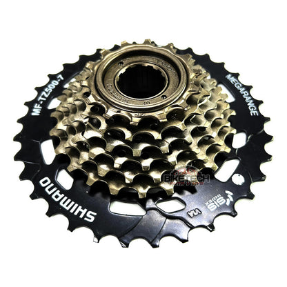 Pacha 7 Velocidades Shimano Megarange 14 34 Rosca Protector Marrón 14 34