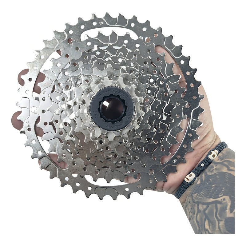 Pacha Cassette 9 Velocidades Sunrace M980 11-40 Plateado Bicicleta Mtb