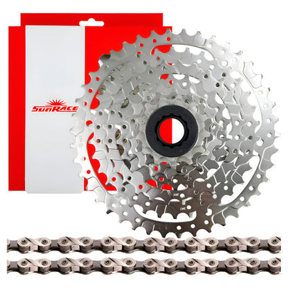 Pacha 8 Velocidades Sunrace M680. 11-42 + Cadena Kmc X8 Plateado 11 42