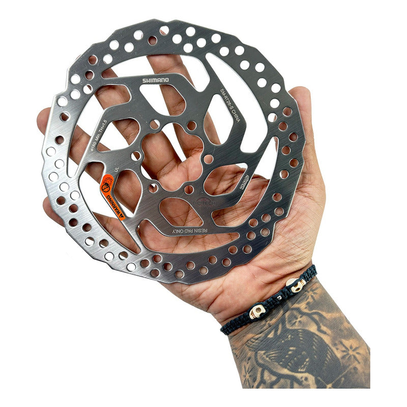 Disco Rotor Shimano Sm- Rt26 6 Tornillos 160mm Plateado