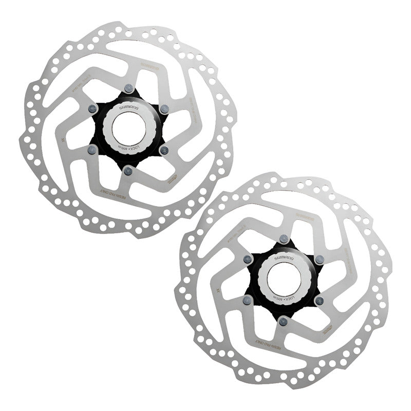 2 Discos Rotores Shimano Rt-10 Centerlock 180mm Plateado