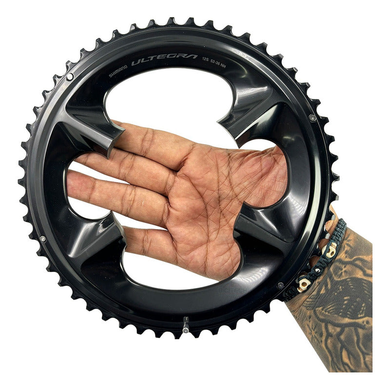 Coronilla Biplato Ruta Shimano Ultegra R8100 52t 2x12 Negro 52