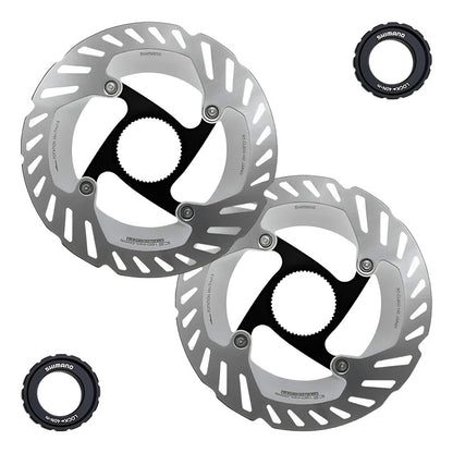 2 Discos Rotores Shimano Cl800 Ice Tech Centerlock 160mm Gris