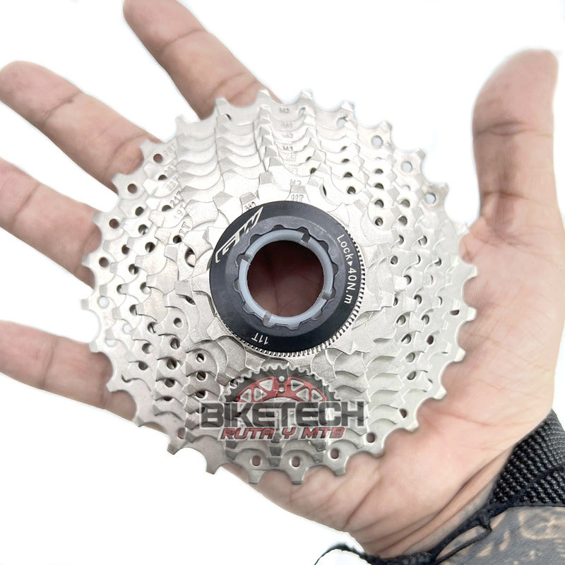 Pacha 9 Velocidades Gw 11-28 Ruta + Cadena Kmc X9 Gris