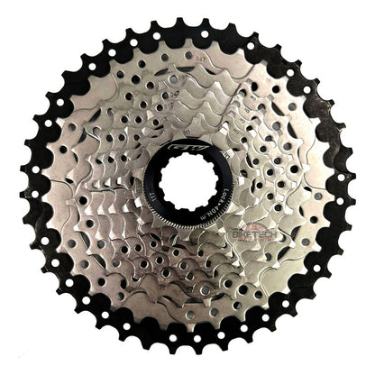 Combo 9v Pacha Gw 11-42 Cassette + Cadena Kmc Z9 Mtb Gris 11 42