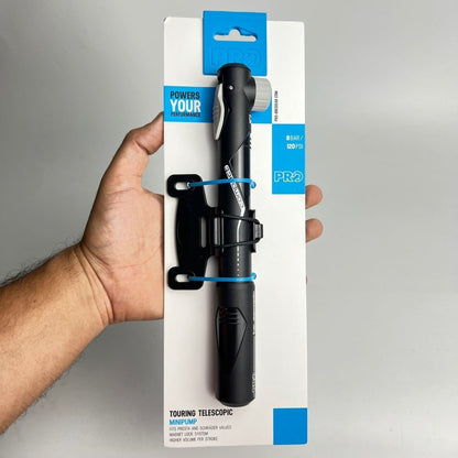 Bomba Inflador Pro Bicicletas Ruta Mtb 120 Psi+soporte  Negro