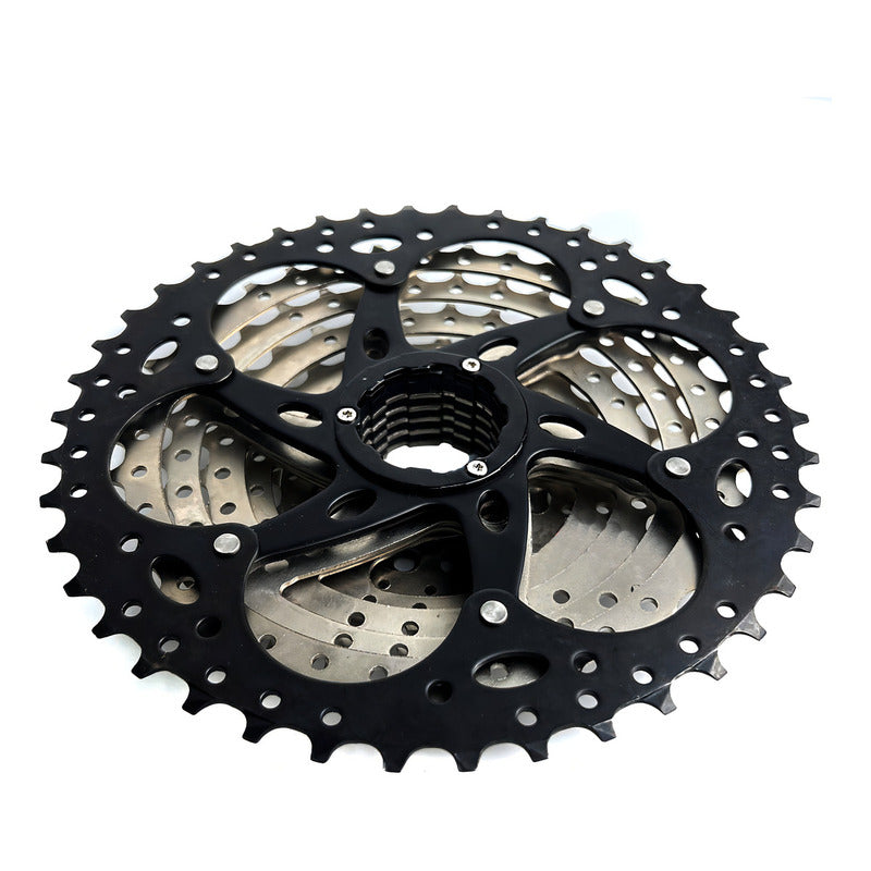 Pacha Piñonera Gw Hr9 11/42 9v 11-42 Dientes Cromado Acero Inoxidable Compatible Shimano