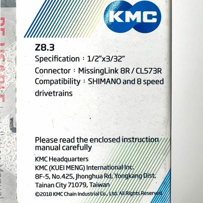 Cadenilla Kmc Z8 8 Velocidades Ultradurable Cadena Mtb