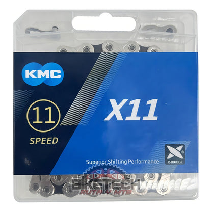 Cadena Kmc X11 Gris Plata 11v 118 Eslabones C/ Master Link