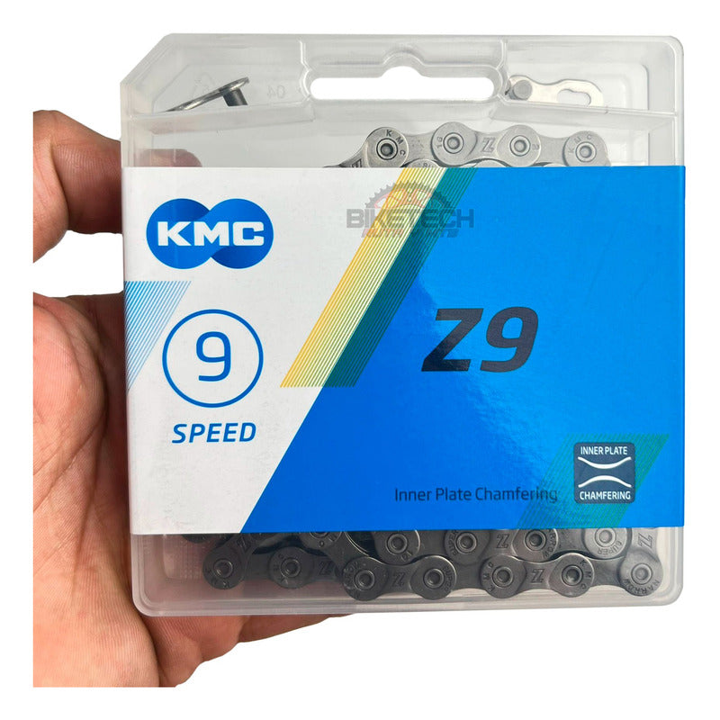 Cadena Cadenilla 9 Velocidades Kmc Z9 Bicicleta Ruta Mtb Gris