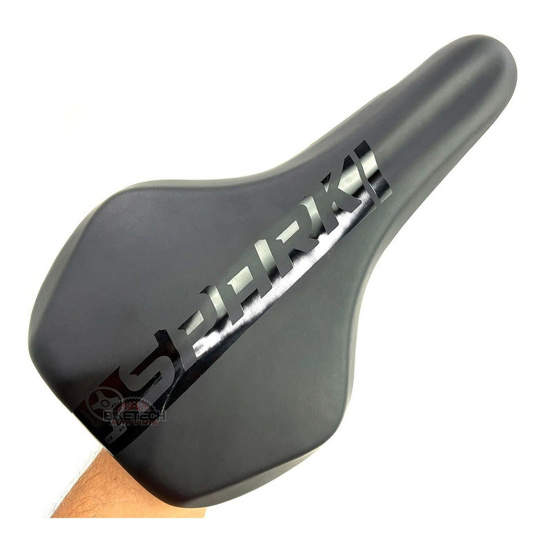 Sillín Antiprostático Spark Negro Con Gel Para Bicicleta Ruta O Mtb 155mm 26.5 Cm 15.5 Cm