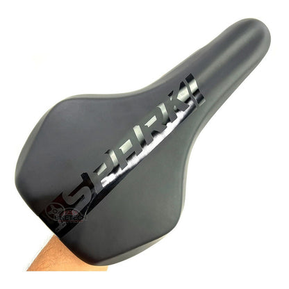 Sillín Antiprostático Spark Negro Con Gel Para Bicicleta Ruta O Mtb 155mm 26.5 Cm 15.5 Cm