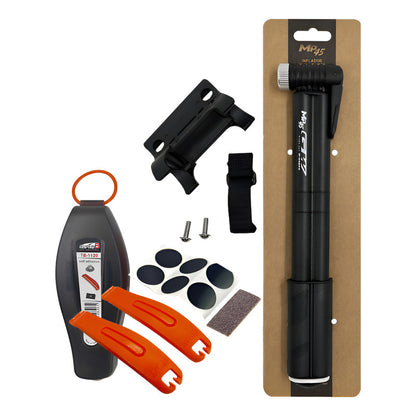 Kit Desvare Inflador Gw 2f + Parches Super B Autoadhesivo Negro