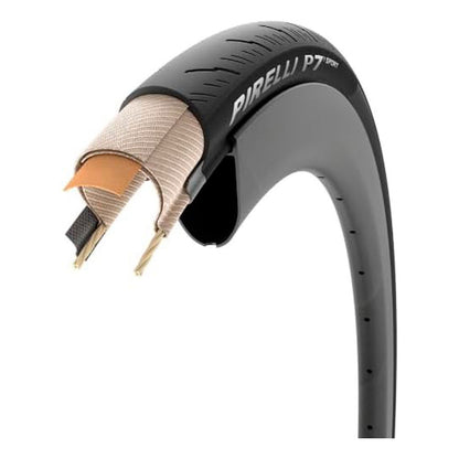 Llanta Para Ruta Pirelli P7 Sport 700x26 Plegable Negro