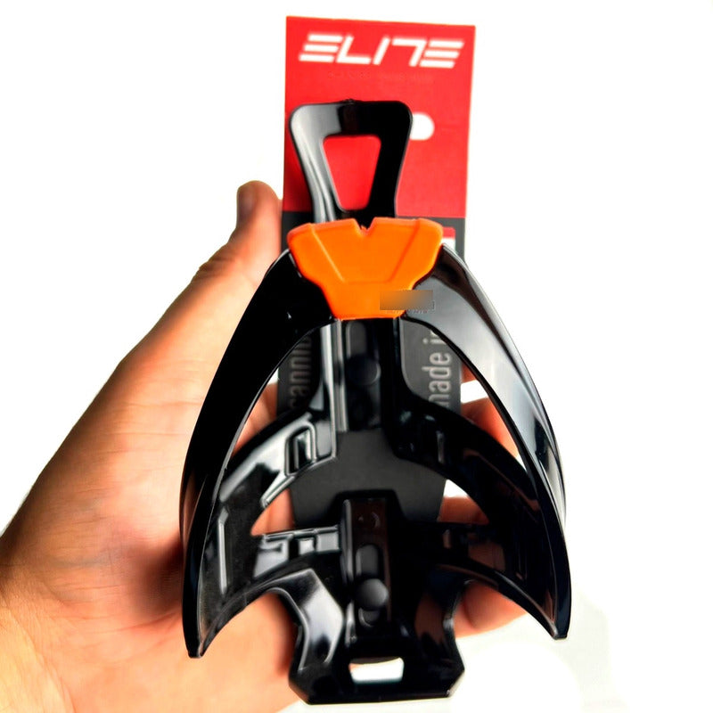 Porta Caramañola Elite Cannibal Xc Negro/naranja Ciclismo Negro-naranja