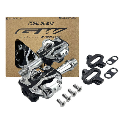 Pedales Mtb Bicicleta Gw Zp 108s En Aluminio Solo Chocles