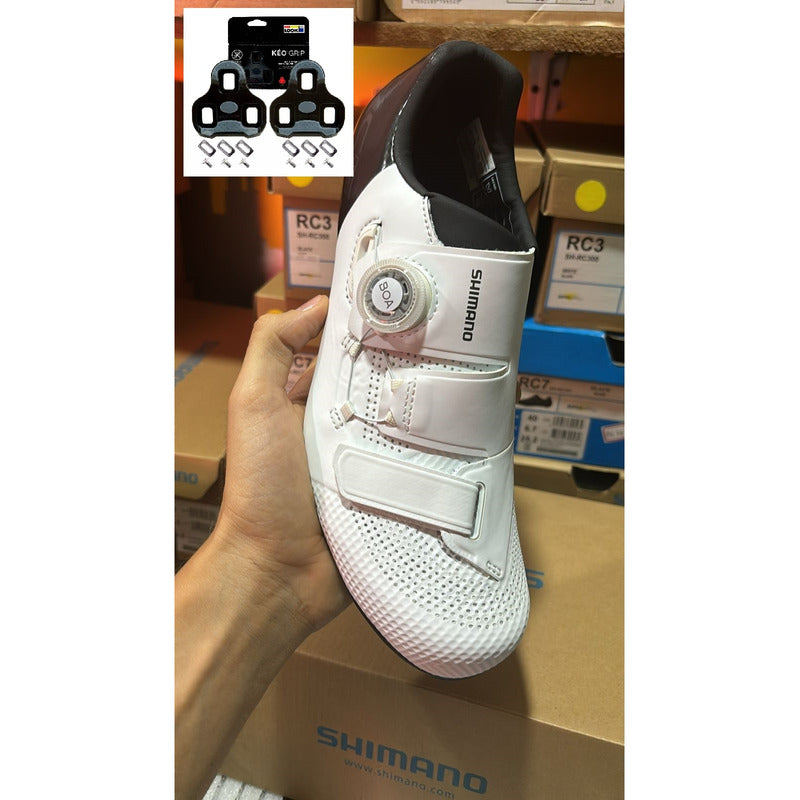 Zapatillas Shimano Rc502  + Calas Look Negros Blanco 42