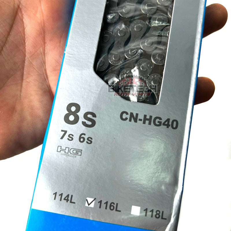 Cadena Cadenilla Shimano Hg40 Para Bicicleta 6/7/8 Vel.