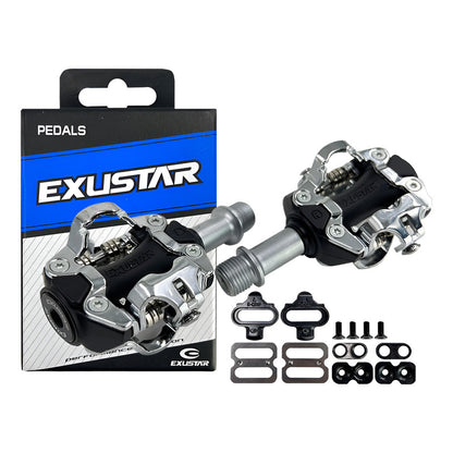 Pedales Mtb Exustar Pm-213 Aluminio Plateado