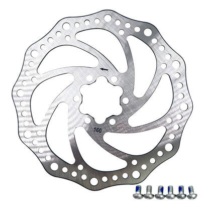 Disco Rotor Comp Shimano 160mm 6 Tornillos Pernos Plateado