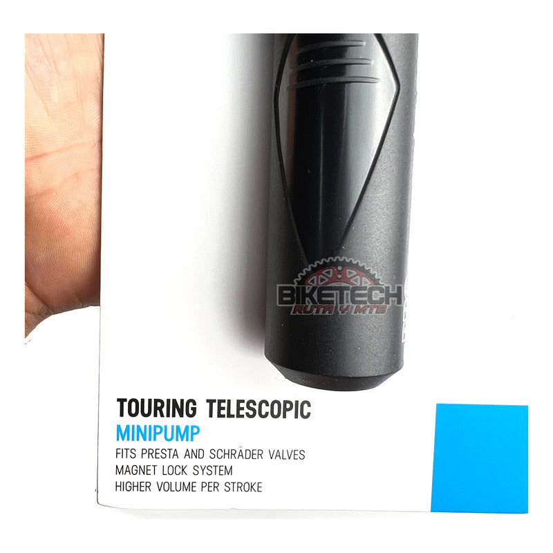 Bomba Inflador De Mano Telescópico Pro Alta Presión 120psi Negro