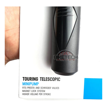 Bomba Inflador De Mano Telescópico Pro Alta Presión 120psi Negro