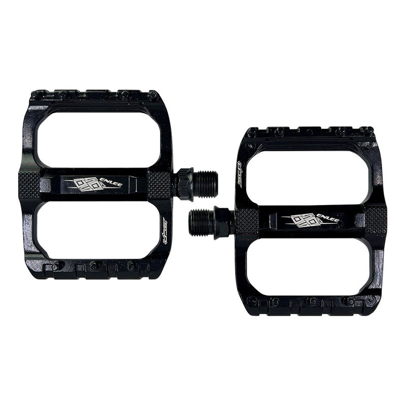 Pedales Bmx Enlee Mod 506 Aluminio Flat Negro