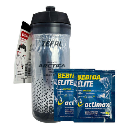 Caramañola Zefal Arctica 550ml + 2 Bebidas Elite Hidratante