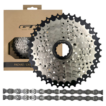 Pacha Cassette Gw 11-40 8 Velocidades + Cadena Sunrace M84 Gris